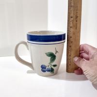 Vintage LL Bean Blueberry Coffee Tea Mugs, Set of Two