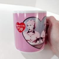 Vintage 50th Anniversary I Love Lucy Coffee Tea Mug, Episode 39 Job Switching, Lucille Ball Collectible