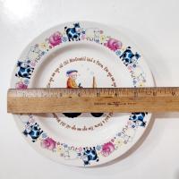 Vintage 1890 Anderson Pottery Old MacDonald Had a Farm Childs Ceramic Plate, Baby Shower Gift