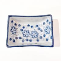 Vintage Korean Ma-Gal Blue Floral Sauce Condiment Bowls with Original Box, Set of 5, Ingredient Spice Bowls