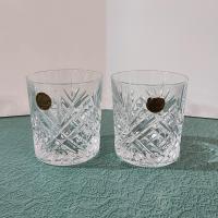 Vintage NEW Cristal D'Arques Durand Masquerade Crystal on the Rocks Glasses, Set of Two, Old Fashioned Whiskey Glasses, Lowball Glasses