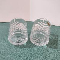 Vintage NEW Cristal D'Arques Durand Masquerade Crystal on the Rocks Glasses, Set of Two, Old Fashioned Whiskey Glasses, Lowball Glasses