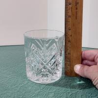 Vintage NEW Cristal D'Arques Durand Masquerade Crystal on the Rocks Glasses, Set of Two, Old Fashioned Whiskey Glasses, Lowball Glasses