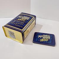 Vintage Maxwell House Coffee 1892 Commemorative 100th Anniversary Tin, Retro Storage Container Box