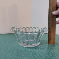 Vintage Heisey Crystolite Mayonnaise Bowl, Clear Pressed Glass Candy Nut Dish