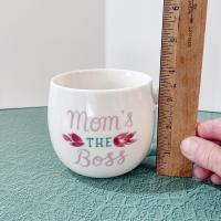 Vintage Mom's the Boss Ceramic Coffee Mug, Mother's Day Gift