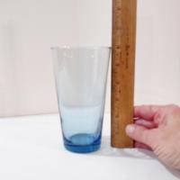 Vintage Libbey Flare Blue Mediterranean 17 Ounce Flat Tumblers / Iced Tea Glasses, Set of Two