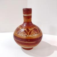 Vintage Tonala Mexican Ceramic Water Jug, Hand Painted Clay Pottery Vase, Mexican Folk Art