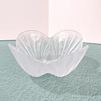 Vintage Mikasa Shell Frosted Glass Salad Fruit Dessert Bowl, Clam Scallop Shell Candy Nut Dish, Beach Decor