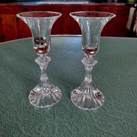 Vintage Mikasa Crystal Candle Holders, Set of Two, Mikasa The Ritz