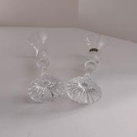 Vintage Mikasa Crystal Candle Holders, Set of Two, Mikasa The Ritz