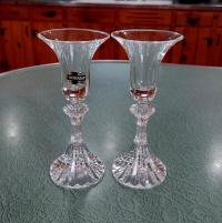 Vintage Mikasa Crystal Candle Holders, Set of Two, Mikasa The Ritz