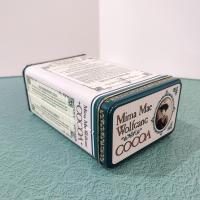 Vintage Mima Mae Wolfgang Cocoa Tin Box, Retro Metal Storage Container