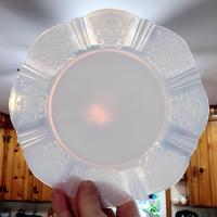 Vintage Macbeth Evans American Sweetheart Monax Glass Salad Dessert Appetizer Plates, Set of Four, 1930's Depression Glassware