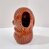 Vintage Ceramic Speak No Evil Monkey Tiki Cocktail Mug, Benihana Monkey Collectible Drink Cup, 1970s Restaurant Souvenir Kitsch