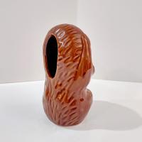 Vintage Ceramic Speak No Evil Monkey Tiki Cocktail Mug, Benihana Monkey Collectible Drink Cup, 1970s Restaurant Souvenir Kitsch