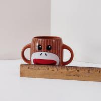 Sock Monkey Double Handled Ceramic Mug