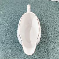 Vintage Canonsburg Moss Rose Gravy Boat Pitcher, MCM Pink Floral Sauce Boat