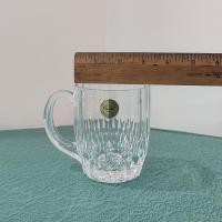 Vintage Cristal D'Arques Durand Bretagne 24% Lead Crystal Mugs, Set of 3