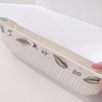 Vintage Pfaltzgraff Naturewood Stoneware Cracker Server Boat, Windowsill Flower Planter Pot