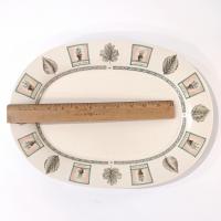Vintage Pfaltzgraff Naturewood Stoneware 15 Inch Platter, Large Ceramic Serving Tray