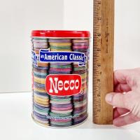 Vintage Necco Sweets Candy Wafer 1997 150th Anniversary Tin, Cylinder Storage Gift Container