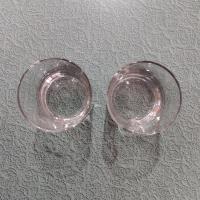 Vintage Numbskulls Whiskey Lowball Rocks Glasses, Set of Two, Etched Skull Glasses, Halloween Barware, Double Old Fashioned Glasses