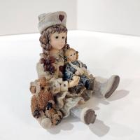 Vintage 1995 Yesterday's Child The Dollstone Collection I Wannabe Series #1, Boyds Bears Figurine Nurse Girl with Teddy Bear