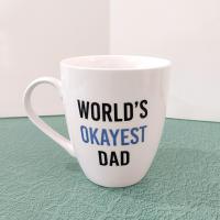 Vintage Pfaltzgraff World's Okayest Dad Oversized Ceramic Coffee Mug, Father's Day Gift