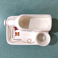 Vintage Enesco Man Overboard Ceramic Shaving Tray, Nautical Dresser Caddy, Valet Trinket Dish, Planter Pot