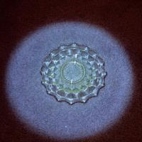 Vintage Fostoria Bread and Butter 6 Inch Plates, American Clear Pattern, Set of Four, UV Reactive Manganese Glassware