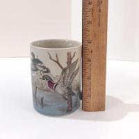 Vintage Otagiri Flying Ducks Ceramic Coffee Tea Mug, Duck Hunter Gift