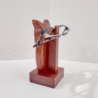 Vintage Hand Carved Wooden Owl Eyeglass Holder, 10000 Villages Wise Eyeglass Holder