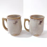 Vintage Figurative Ceramic Owl Mugs, Set of 2, Gibson 12 Ounce Coffee Mugs