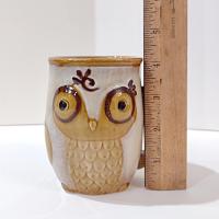 Vintage Figurative Ceramic Owl Mugs, Set of 2, Gibson 12 Ounce Coffee Mugs