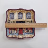 Vintage Kate McRostie Boulevard Square Ceramic Parisian Themed Plates, Set of Four