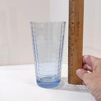 Vintage Pasabahce Blue Block Optic Glass Tumbler, Blue Windowpane 16 Ounce Highball Glass
