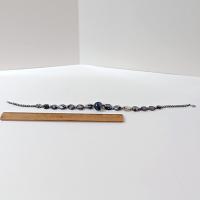 Vintage Rainbow Fluorite and Mother of Pearl Necklace