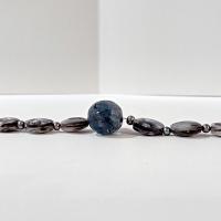 Vintage Rainbow Fluorite and Mother of Pearl Necklace