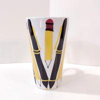 Vintage Pen and Pencil Ceramic Tall Coffee Mug Pencil Holder