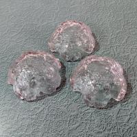 Vintage Flower Petal Mini Sauce Clear Glass Bowls, Set of Three, Small Food Preparation Bowls