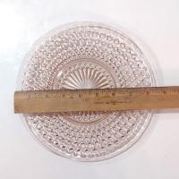 Vintage Anchor Hocking Pink Hobnail Glass Luncheon Plate, 1930's Depression Glass Plate