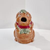 Vintage Majolica Pig Ceramic Pitcher, Farm Animal Kitsch Pitcher Kitchen Decor