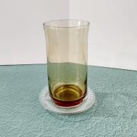 Vintage Clear Glass Coasters, Set of Four, Pillar Candle Holders, Glass Ashtrays