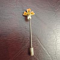 Vintage Stick Pins, Set of 3, Moon and Stars Pin, Iris Flower Pin, Scarf Pin