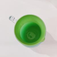 Vintage Blue and Green Cased Blown Glass Pitcher / Vase