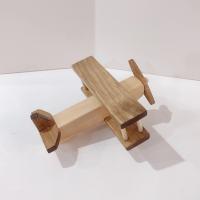Vintage Wooden Airplane Rolling Child's Push Toy, Clip Clop Lapps Toys Handcrafted Amish Toy