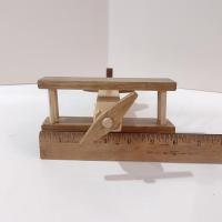 Vintage Wooden Airplane Rolling Child's Push Toy, Clip Clop Lapps Toys Handcrafted Amish Toy