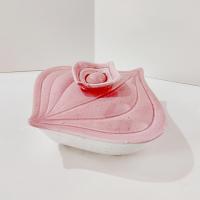 Vintage California Pottery USA Pink Onion Covered Serving Dish