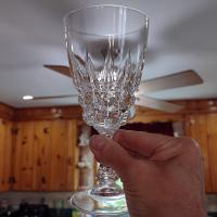 Vintage Cristal D'Arques Durand Pompadour Crystal Wine Glass Water Goblet
